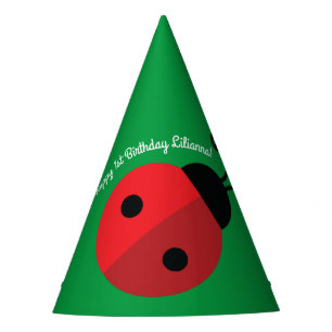 Lady Bug Cute 1st Birthday Party Hat