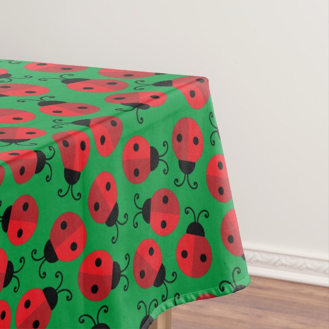 Lady Bug Cute 1st Birthday Party Tablecloth (In Situ)
