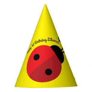 Lady Bug Cute Kid's Ladybug Birthday Party Party Hat