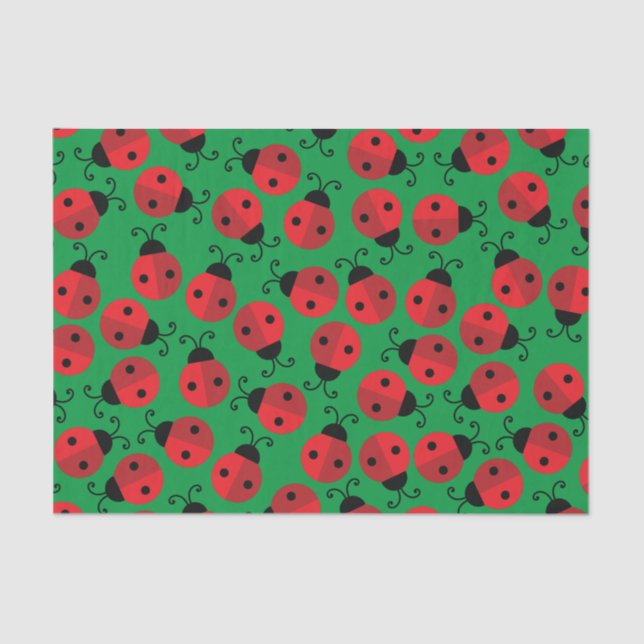 Lady Bug Cute Kid's Ladybug Birthday Party Tissue Paper (Front)