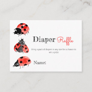 Lady bug diaper raffle baby shower insert