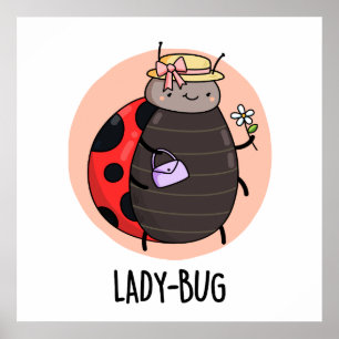 Lady Bug Funny Insect Ladybird Pun Poster