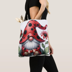 Lady Bug Gnome Tote Bag