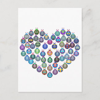 Lady Bug Heart Postcard