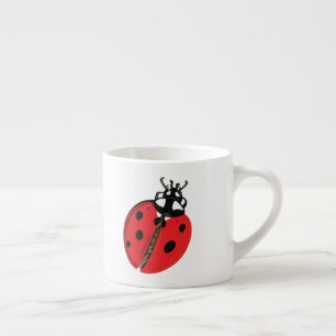 Lady Bug Illustration Espresso Cup
