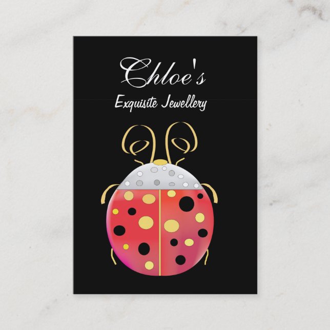 Lady Bug Jewellery Business Card (Front)