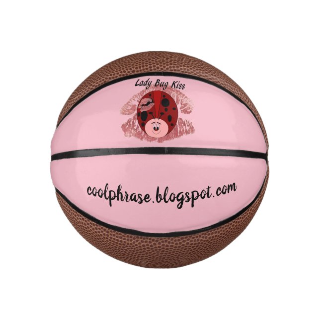 Lady Bug Kiss Mini Basketball (Front)