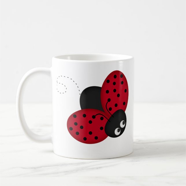 Lady Bug Luck coffee mug (Left)