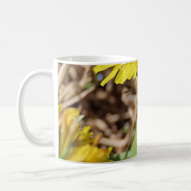 Lady bug on Dandelion Coffee Mug (Left)