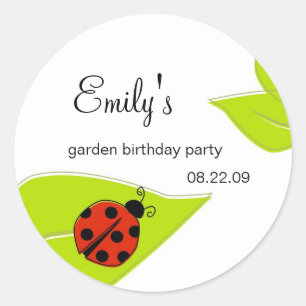 Lady Bug Party Label