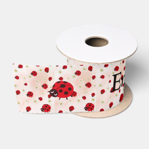 lady bug party satin ribbon