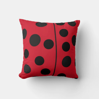 Lady Bug Red and Black Design Cushion