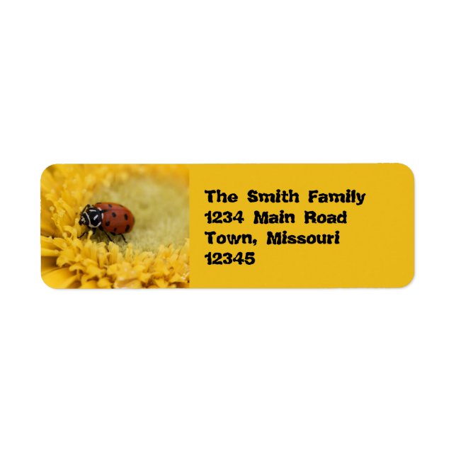 Lady bug return address label (Front)