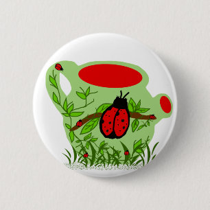 Lady bug tea pot button