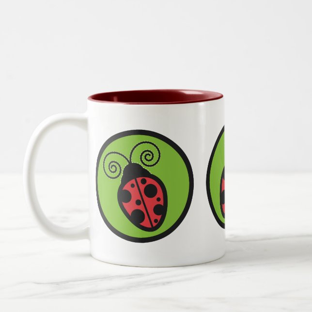Lady Bug Two-Tone Coffee Mug (Left)