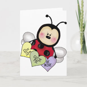 Lady bug Valentine Holiday Card