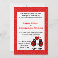 Lady Bug Wedding Invitation