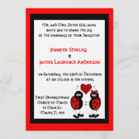Lady Bug Wedding Invitation
