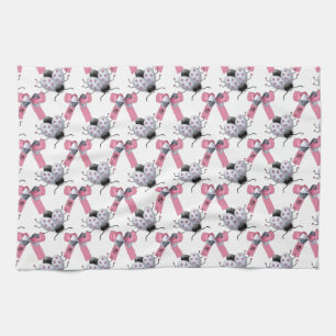 Lady Bugs and Bows Tea Towel