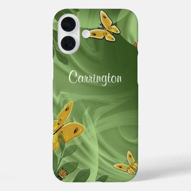 Lady Bugs and Butterflies Case-Mate iPhone Case (Back)