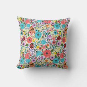 Lady Bugs and Flowers Cushion