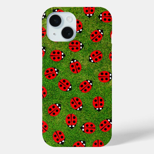 Lady Bugs and Green Grass Case-Mate iPhone Case (Back)