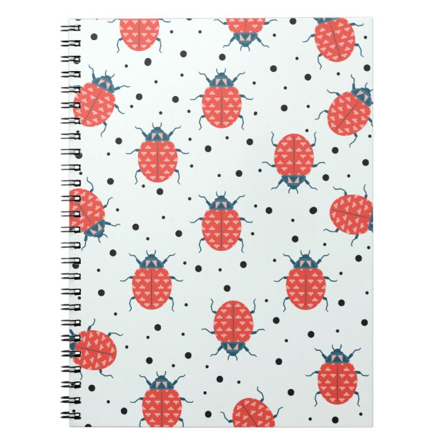 Lady Bugs and Spots Pattern Notebook Journal (Front)