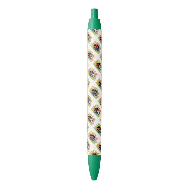 Lady Bug's  Black Ink Pen (Front Vertical)