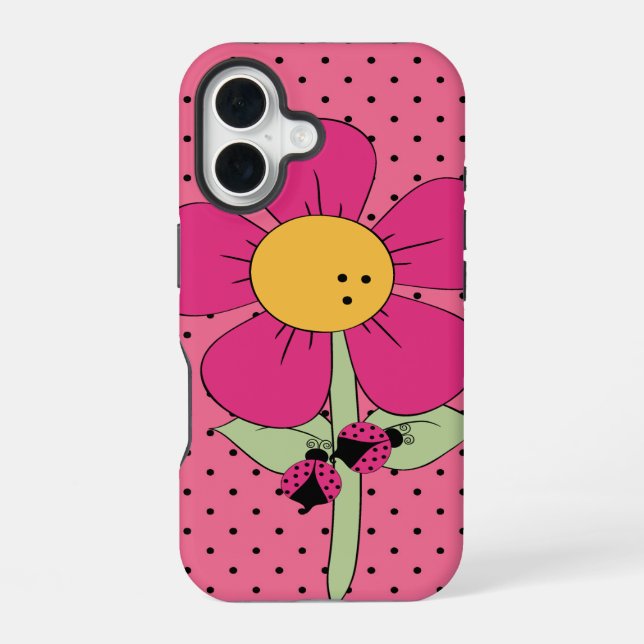 Lady Bugs iPhone 16 Case (Back)