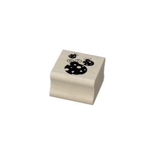 Lady Bugs Rubber Stamp