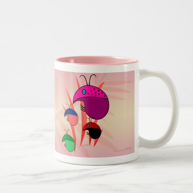 Lady Bugs Two-Tone Coffee Mug (Right)