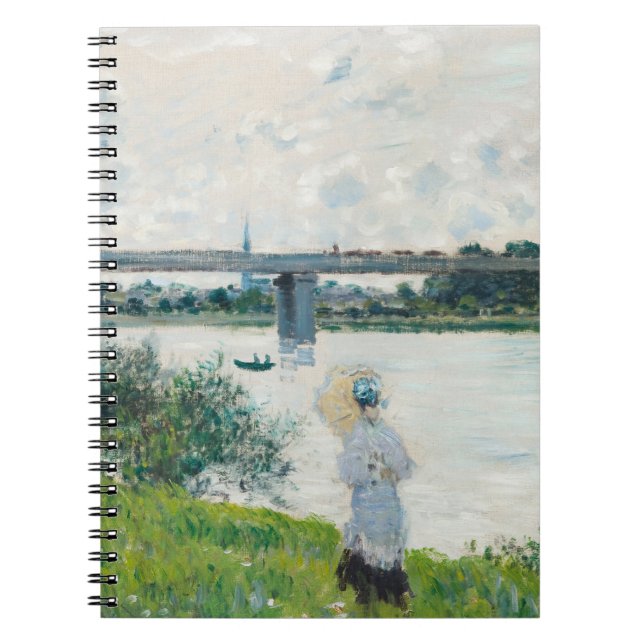 Lady by the River Impressionist Notebook (Front)