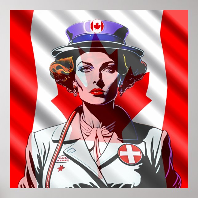 Lady Canada Flag Poster (Front)