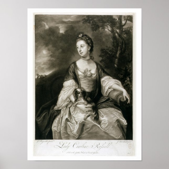 Lady Caroline Russell, engraved by James McArdell Poster (Front)