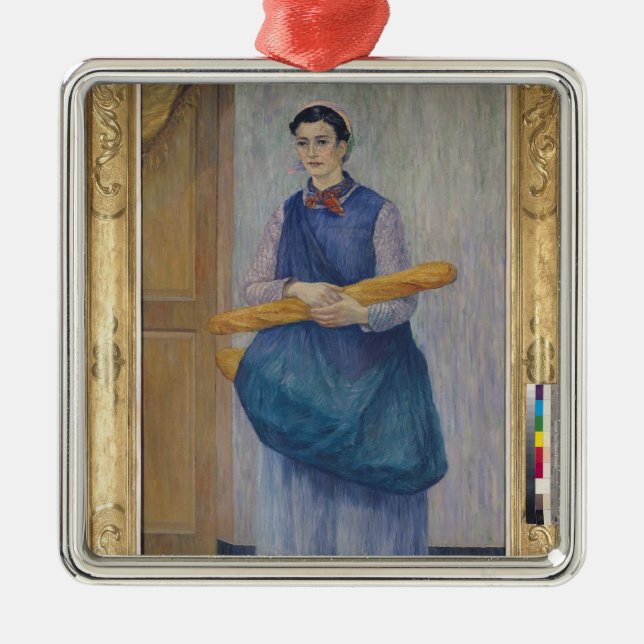 Lady Carrying Bread, 1889 Metal Tree Decoration (Front)
