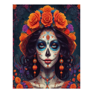 Lady Catrina portrait Poster