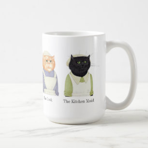 LADY CATS Tall White Mug + Text