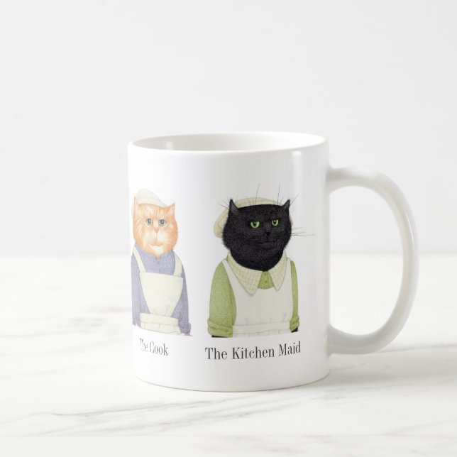 LADY CATS White Mug + Text (Right)
