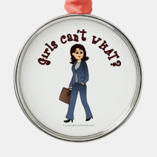 Lady CEO in Business Suit Metal Ornament