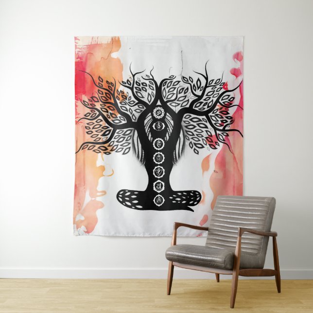 Lady Chakra Tree Tapestry (In Situ)