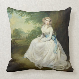 Lady Chambers, c.1789 (oil on canvas) Cushion