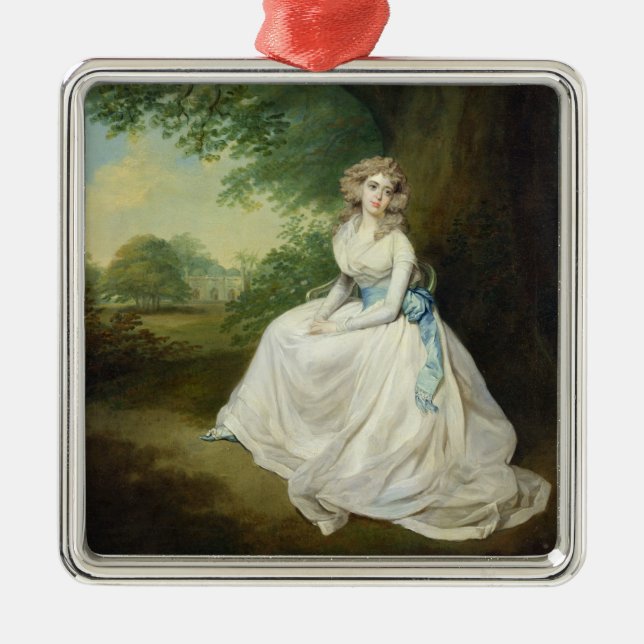 Lady Chambers, c.1789 (oil on canvas) Metal Tree Decoration (Front)