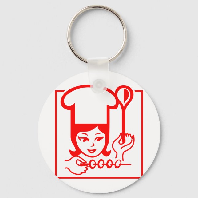Lady Chef Key Ring (Front)