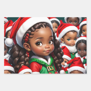 Lady Claus Wrapping Paper Sheet
