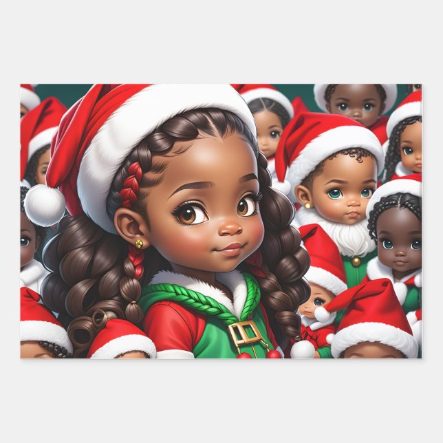 Lady Claus Wrapping Paper Sheet (Front 3)