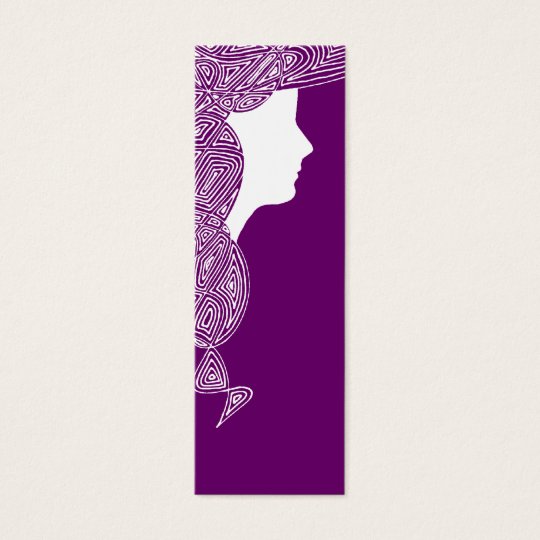 Lady - Custom Colour Mini Bookmarks Mini Business Card