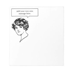 Lady Custom Speech Bubble Notepad