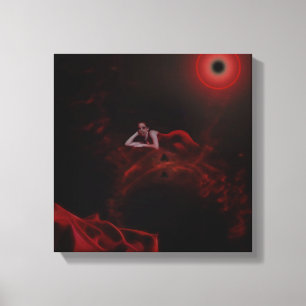 Lady Death in Red Canvas Print