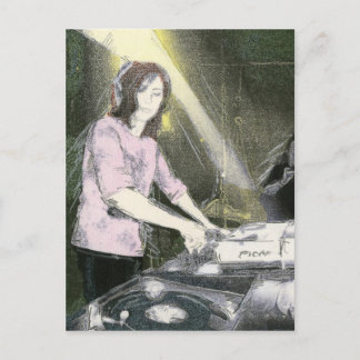 Lady DJ Postcard