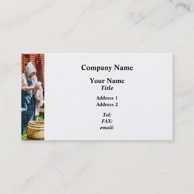 Lady Doing Laundry - Platinum Business Card (Front)